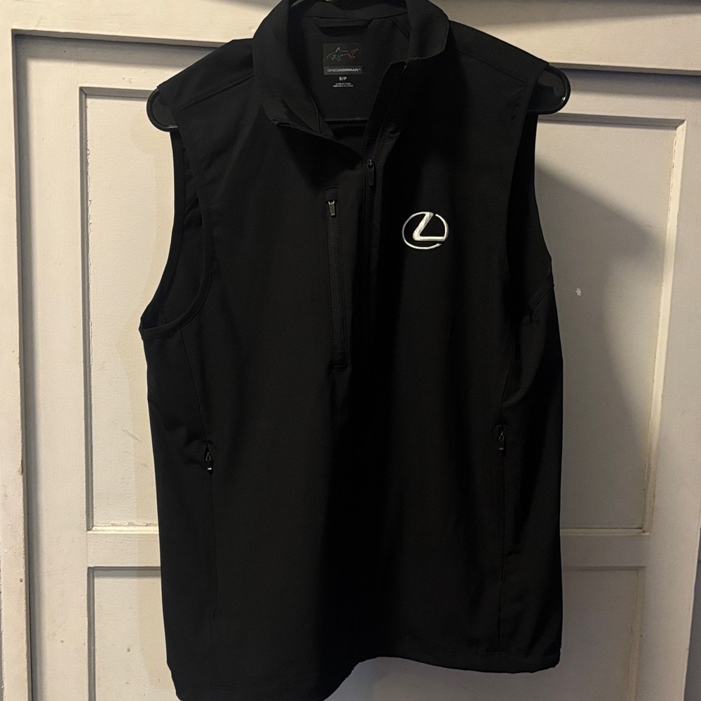 Greg Norman Collection Black Vest with Logo